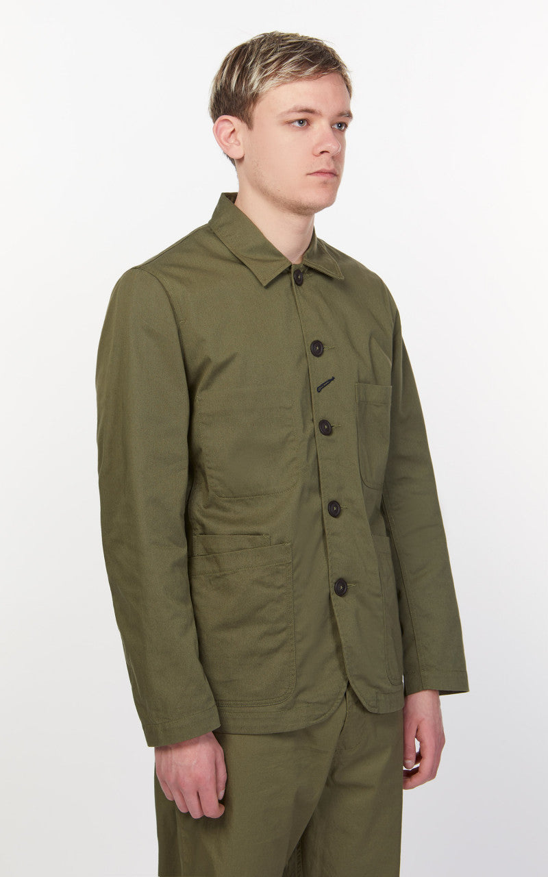 Universal Works Bakers Jacket Twill Light Olive