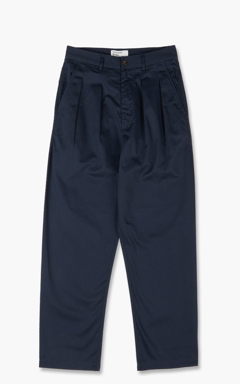 Universal Works Double Pleat Pant Twill Navy