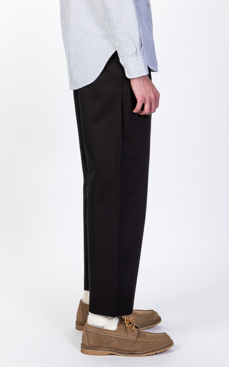 Universal Works Double Pleat Pant Twill Black