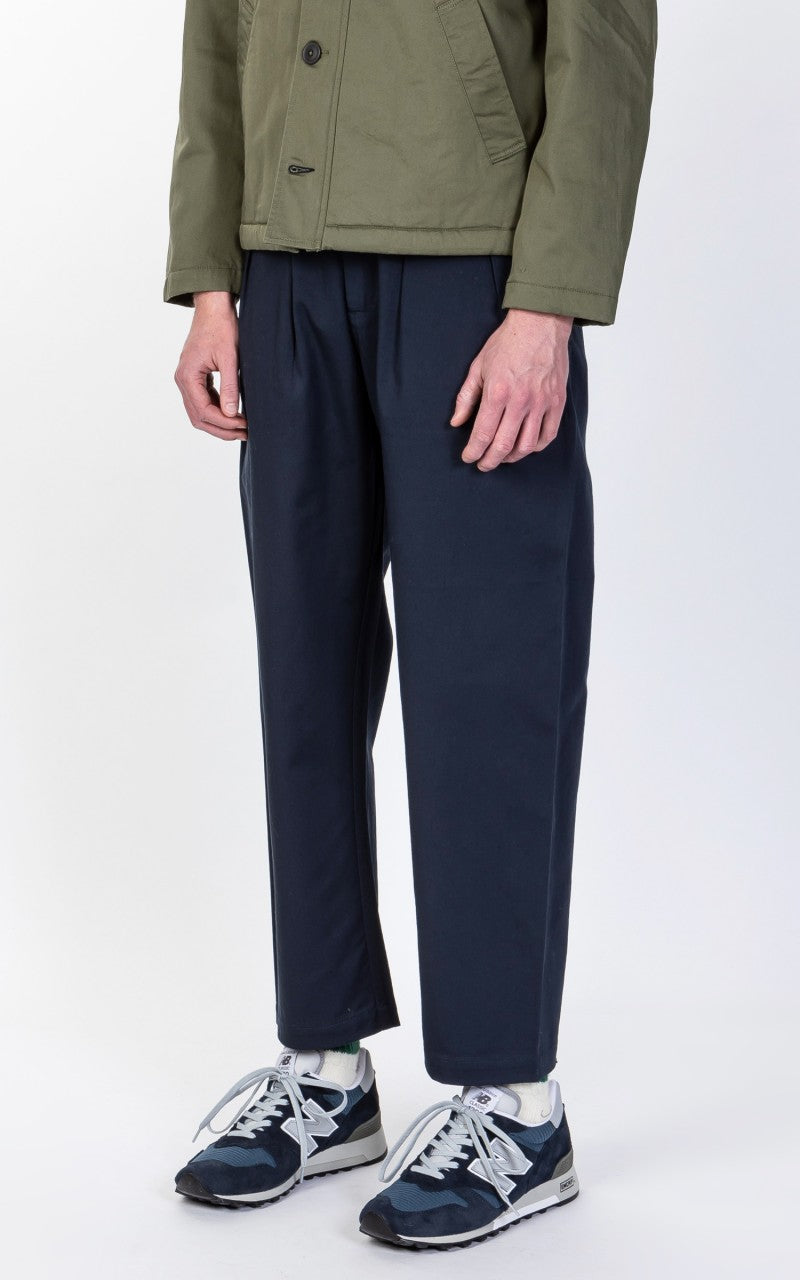 Universal Works Double Pleat Pant Twill Navy