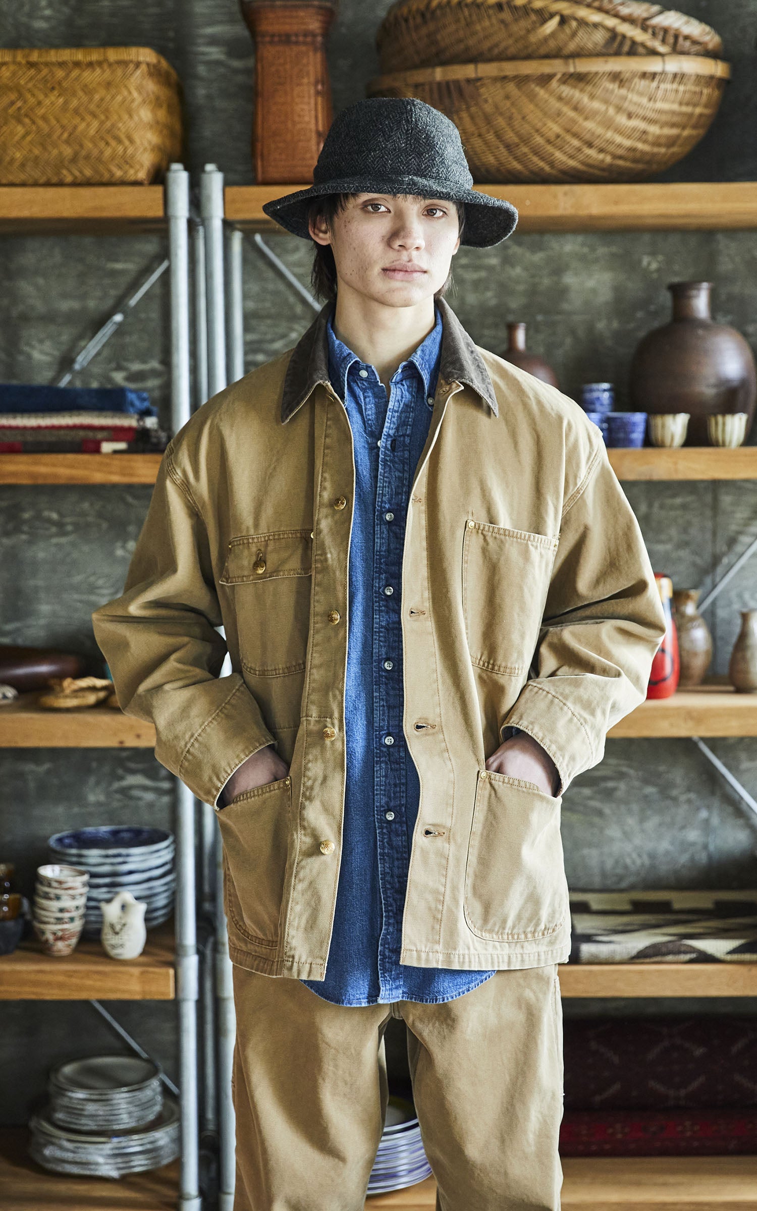 OrSlow Relax Fit Coverall Brown