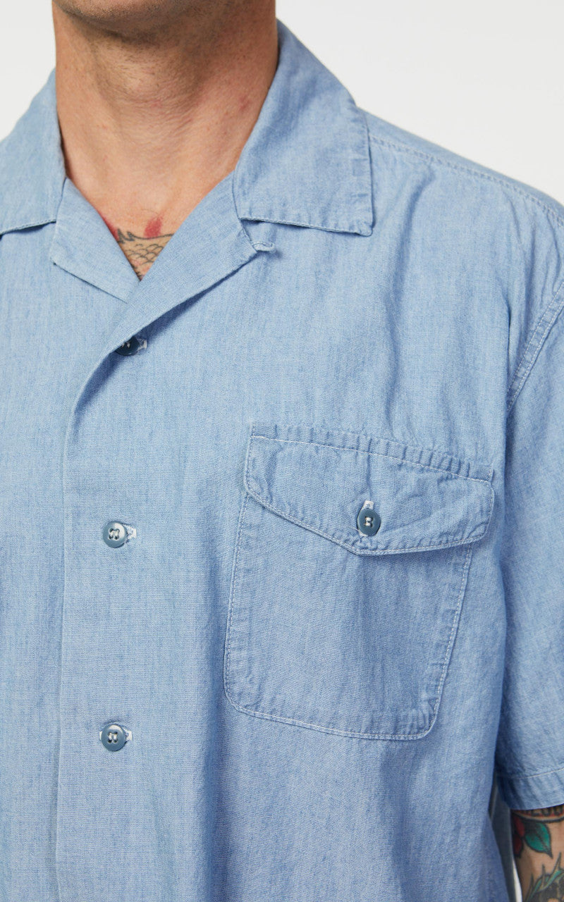 OrSlow US Navy Officer Half Sleeve Shirt Chambray
