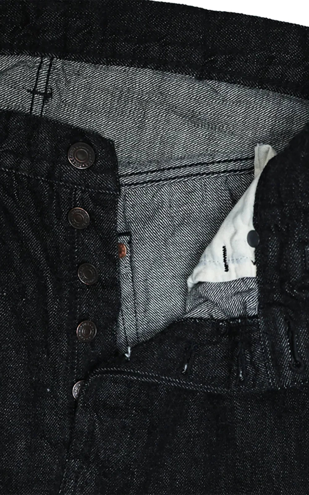Fullcount 0105BKSS Wide Black Selvedge Super Smooth Denim Black 11.5oz