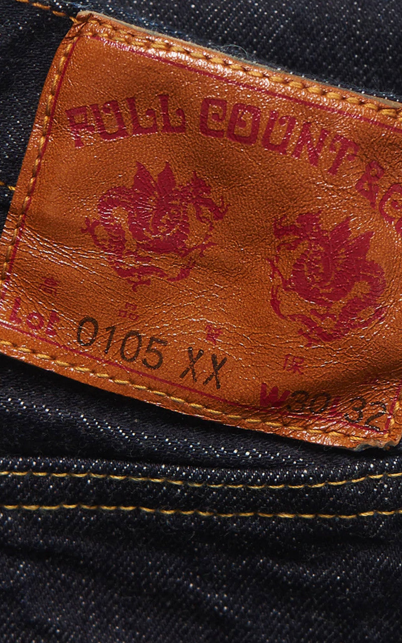 Fullcount 0105XXW Wide Selvedge Denim Heavy Ounce One Wash Indigo