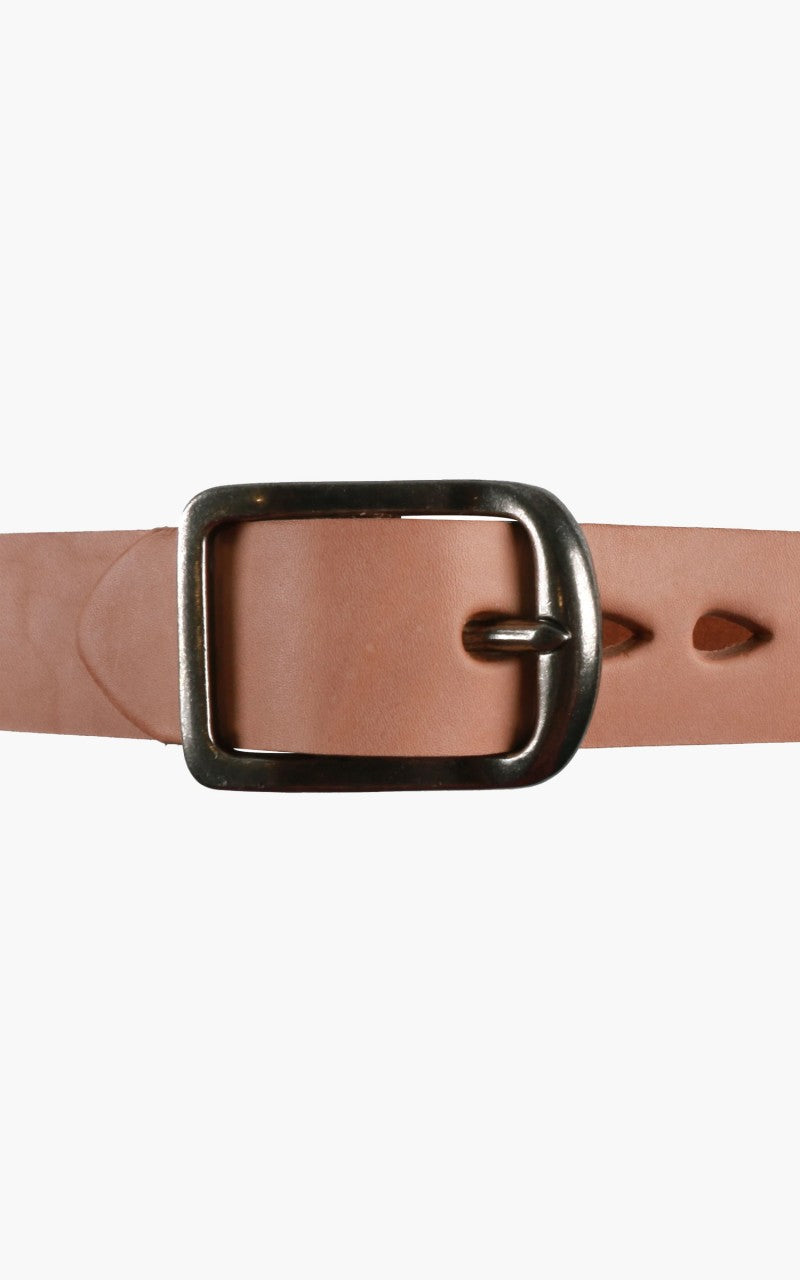 Naked & Famous Denim Thick Belt Bovine Leather 7mm Natural Tan