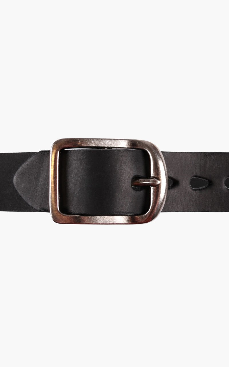 Naked & Famous Denim Thick Belt Bovine Leather 7mm Black