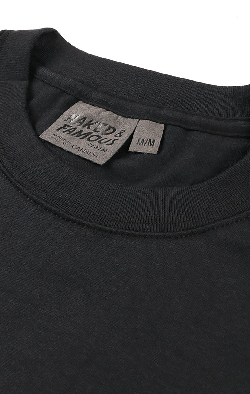 Naked & Famous Denim Circular Knit T-Shirt Black