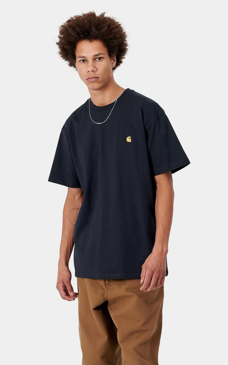 Carhartt WIP S/S Chase T-Shirt Dark Navy/Gold