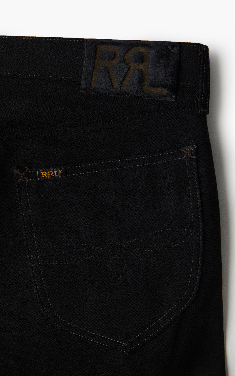 RRL High Slim Jeans Black Selvedge