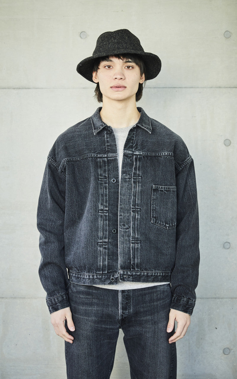 OrSlow Type 1 Denim Jacket Selvedge Stonewashed Black