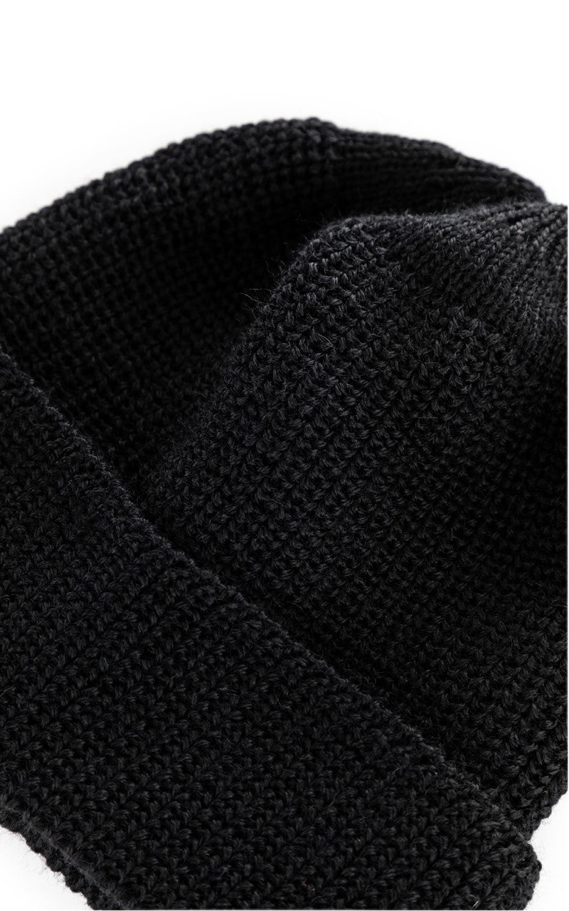 Leuchtfeuer-Strickwaren Borkum Knit Wool Beanie Black