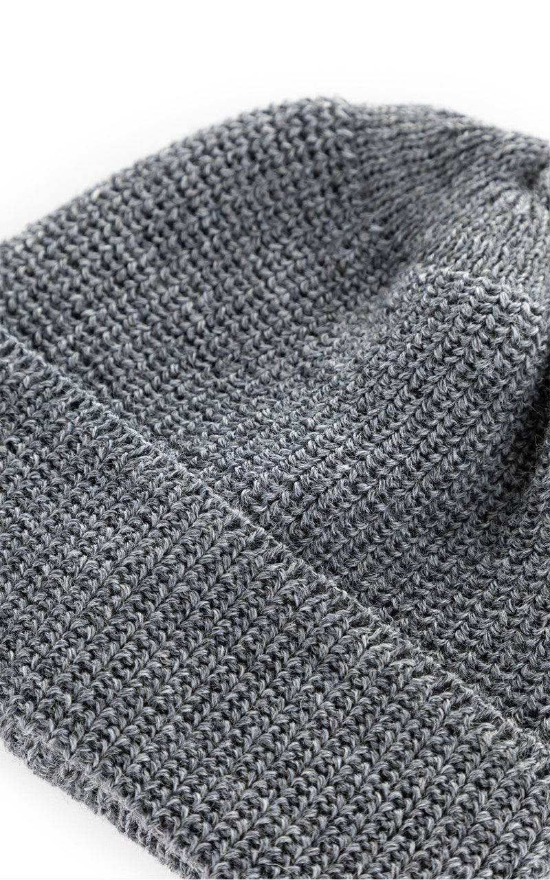 Leuchtfeuer-Strickwaren Borkum Knit Wool Beanie Grey