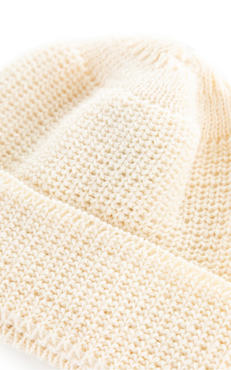 Leuchtfeuer-Strickwaren Leuchtfeuer Walfänger Knit Wool Beanie White