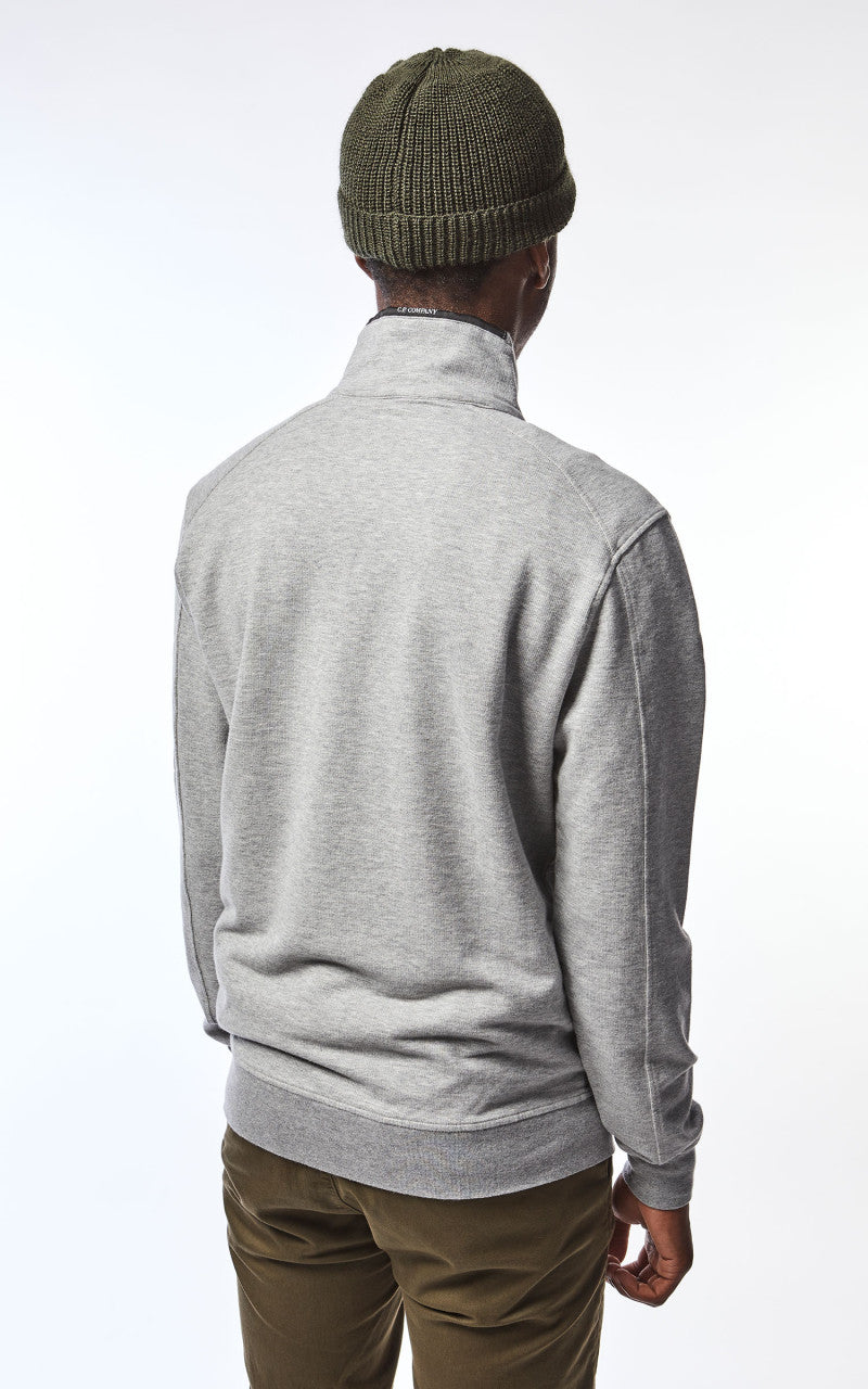 C.P. Company Light Fleece Half Zipped Sweatshirt Grey