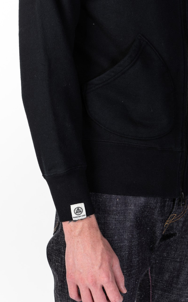 Momotaro Jeans 07-044 Heavyweight Hoodie Black GTB