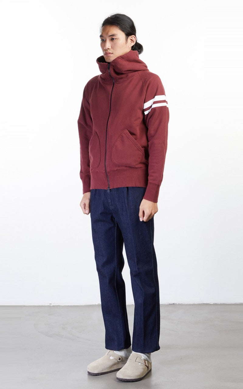 Momotaro Jeans 07-044 Heavyweight Hoodie Burgundy GTB