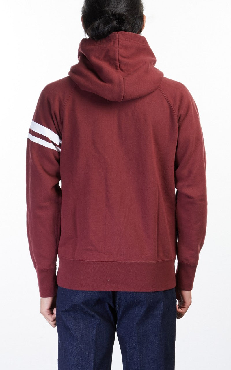 Momotaro Jeans 07-044 Heavyweight Hoodie Burgundy GTB