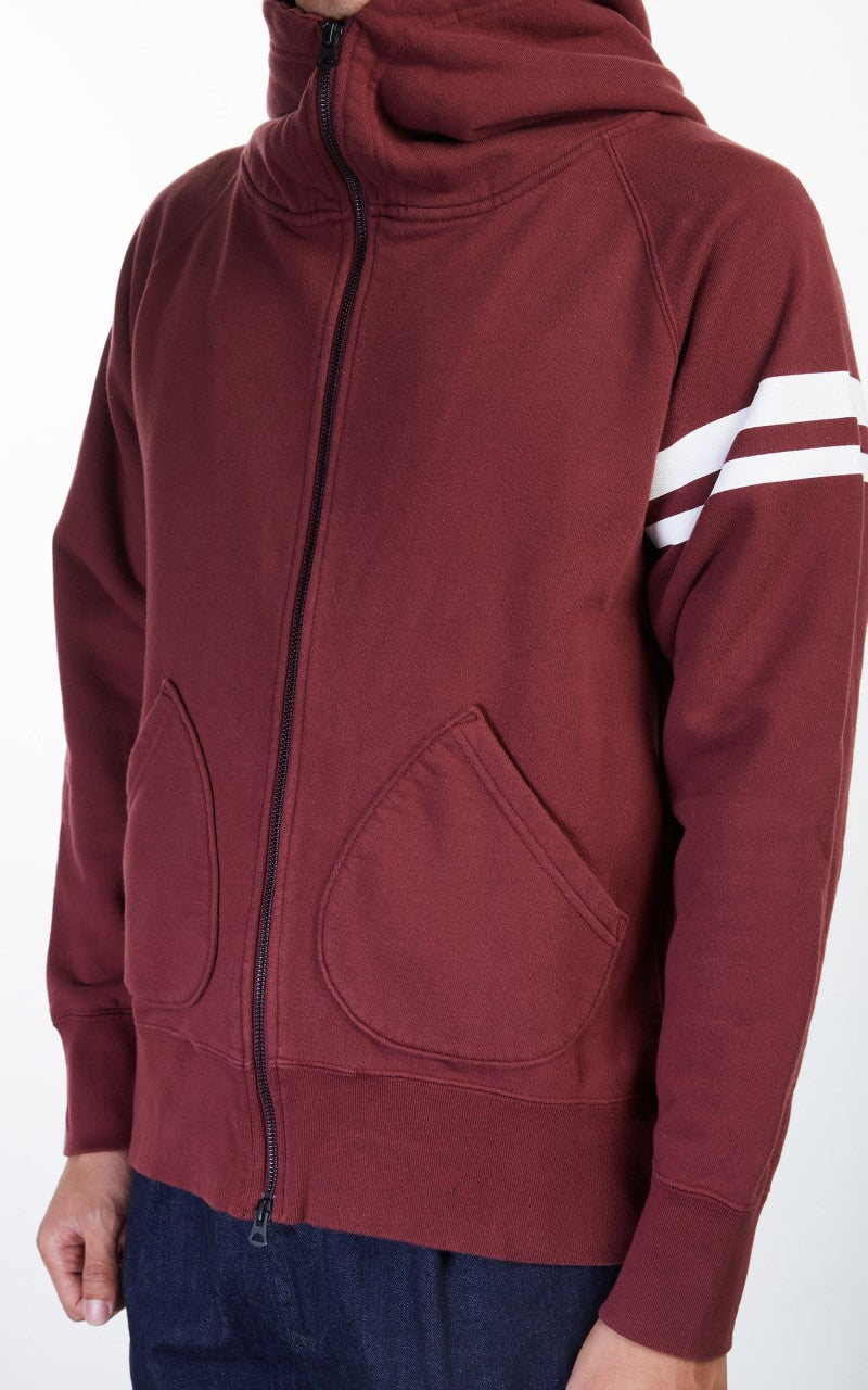 Momotaro Jeans 07-044 Heavyweight Hoodie Burgundy GTB