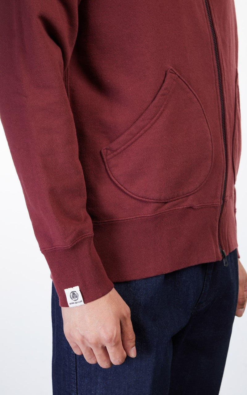 Momotaro Jeans 07-044 Heavyweight Hoodie Burgundy GTB