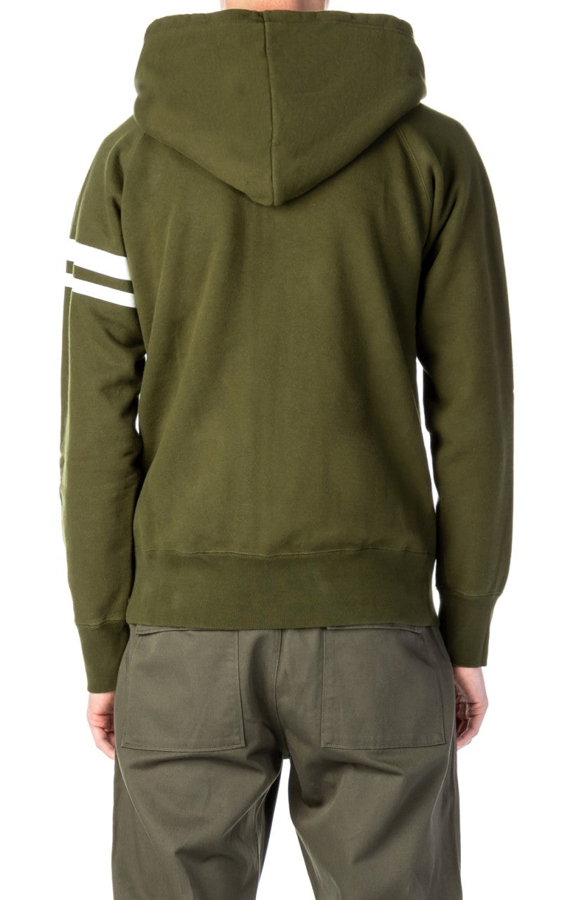 Momotaro Jeans 07-044 Heavyweight Hoodie Olive Drab GTB