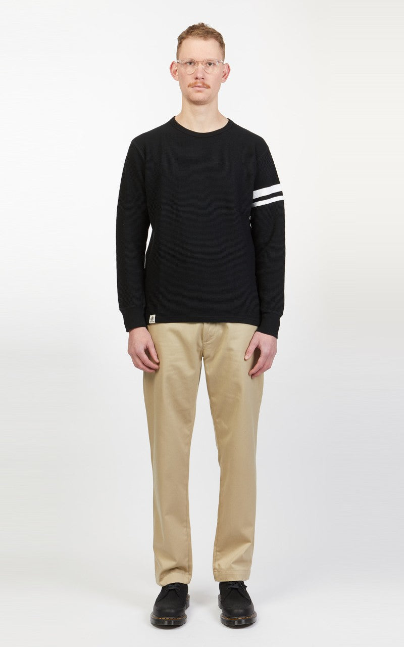Momotaro Jeans 07-079 Thermal T-Shirt Longsleeve Black
