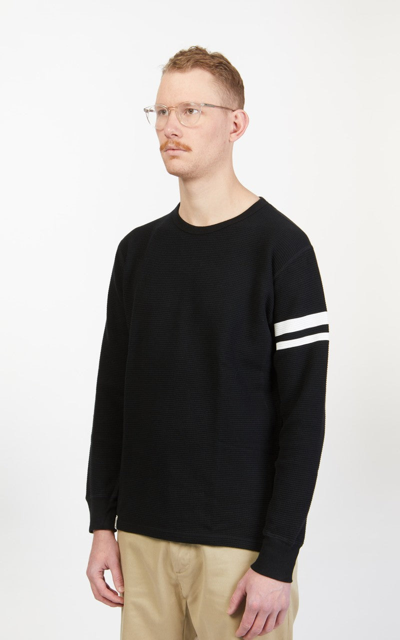 Momotaro Jeans 07-079 Thermal T-Shirt Longsleeve Black