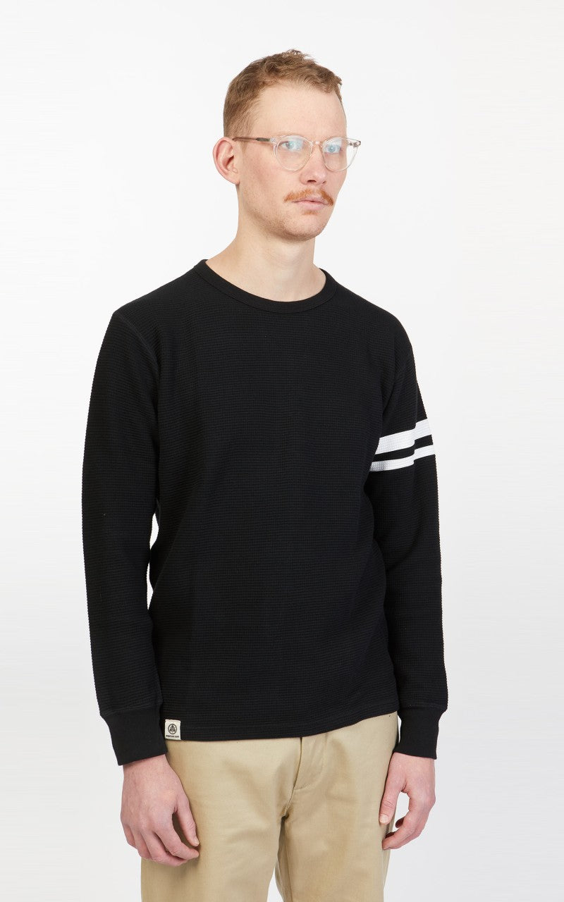 Momotaro Jeans 07-079 Thermal T-Shirt Longsleeve Black