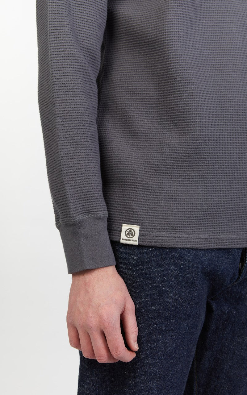 Momotaro Jeans 07-079 Thermal T-Shirt Longsleeve Grey