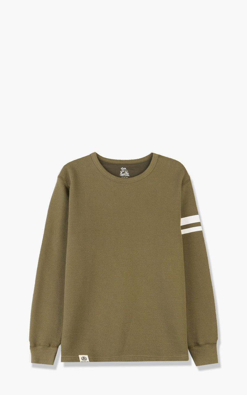 Momotaro Jeans 07-079 Thermal T-Shirt Longsleeve Olive Drab