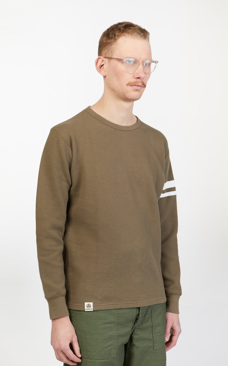 Momotaro Jeans 07-079 Thermal T-Shirt Longsleeve Olive Drab