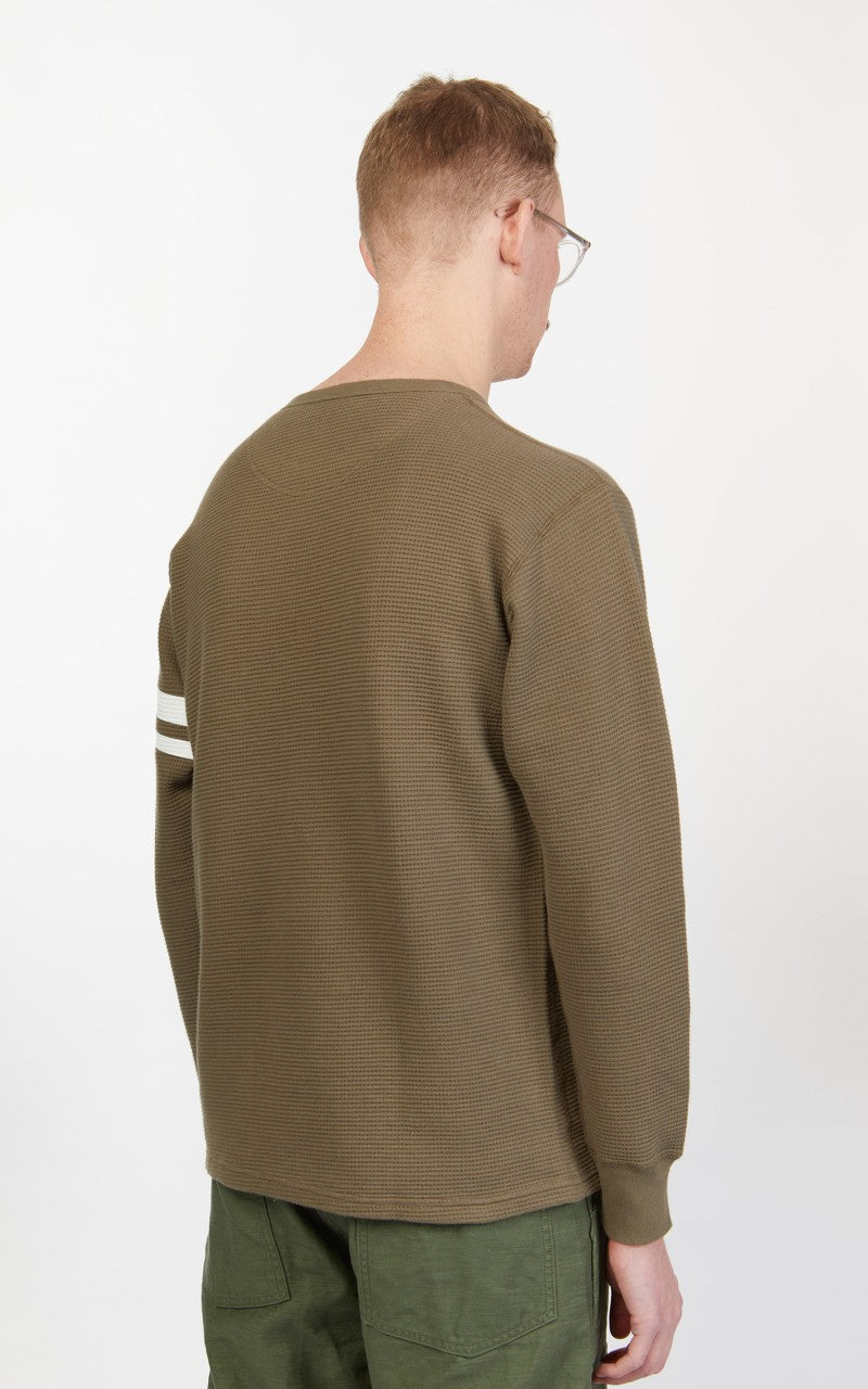 Momotaro Jeans 07-079 Thermal T-Shirt Longsleeve Olive Drab