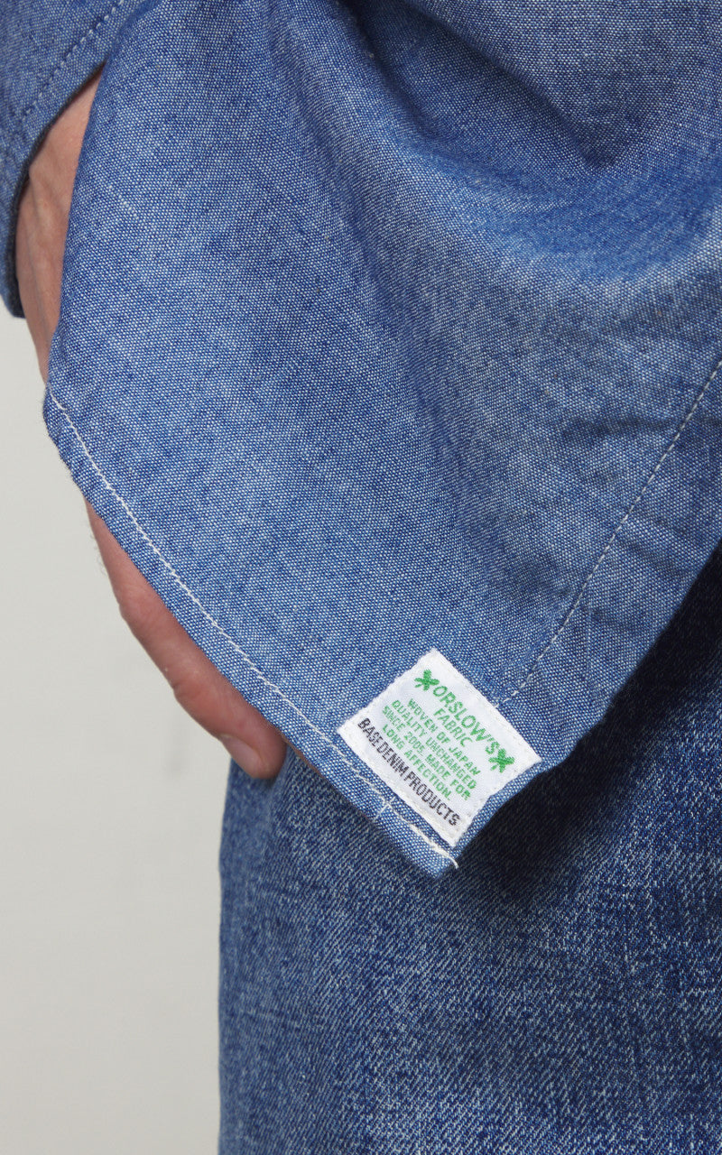 OrSlow Chambray Work Shirt Indigo Blue