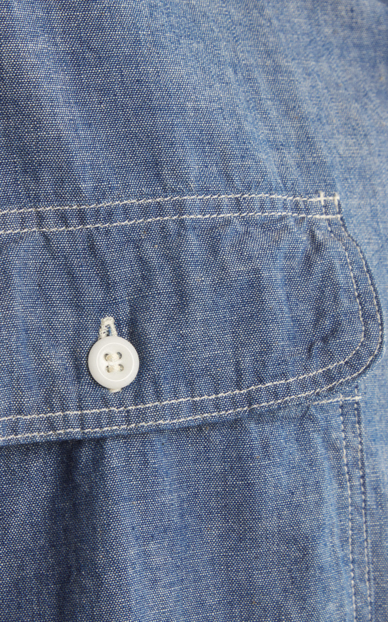 OrSlow Chambray Work Shirt Indigo Blue