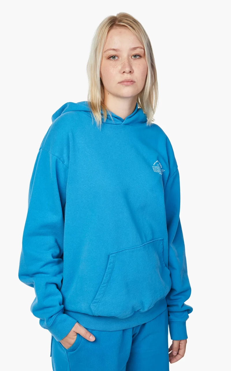 Sporty & Rich Athletics Hoodie Ocean/White