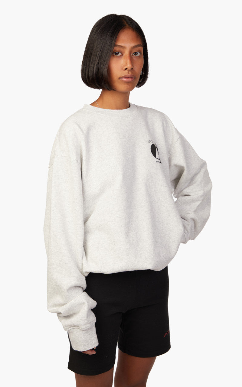 Sporty & Rich Studio Crewneck Heather Grey/Black