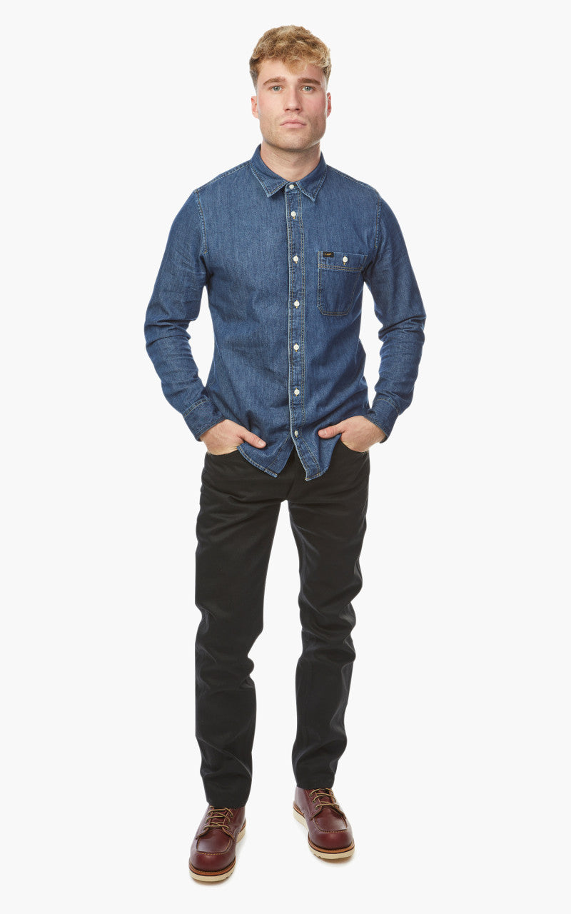 Lee Leesure Shirt Mid Stone Wash