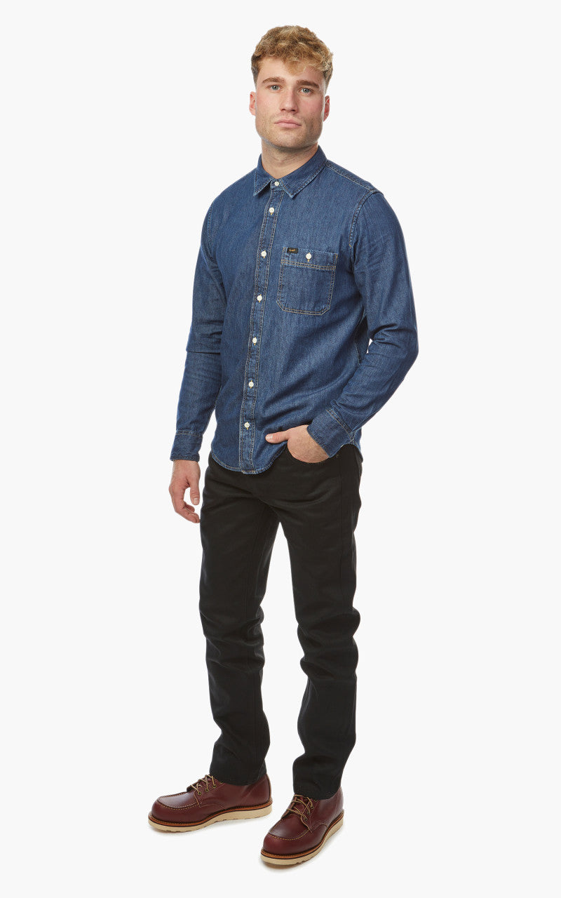 Lee Leesure Shirt Mid Stone Wash