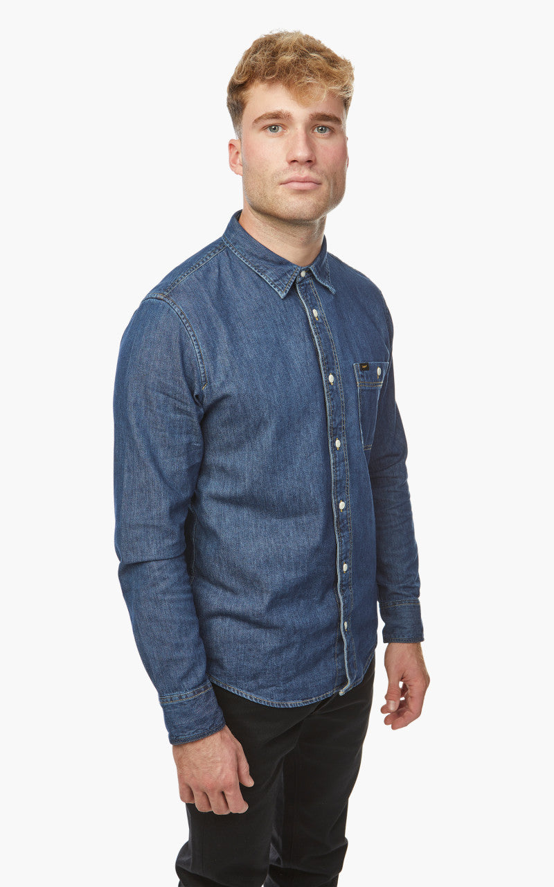 Lee Leesure Shirt Mid Stone Wash