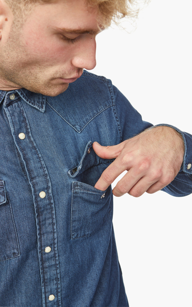 Lee Regular Western Shirt Mid Stone Wash