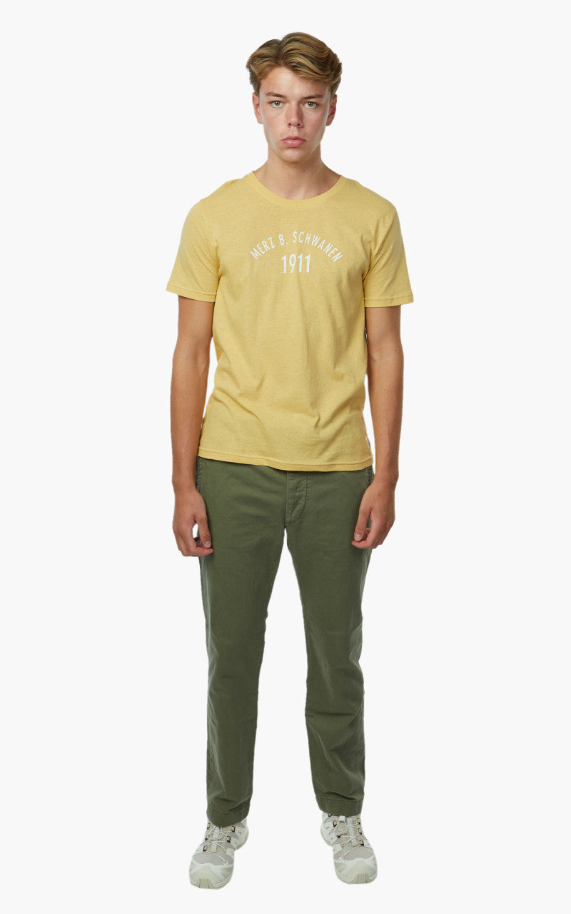 Merz b. Schwanen TRCT40 Crew Neck Print Tee Corn