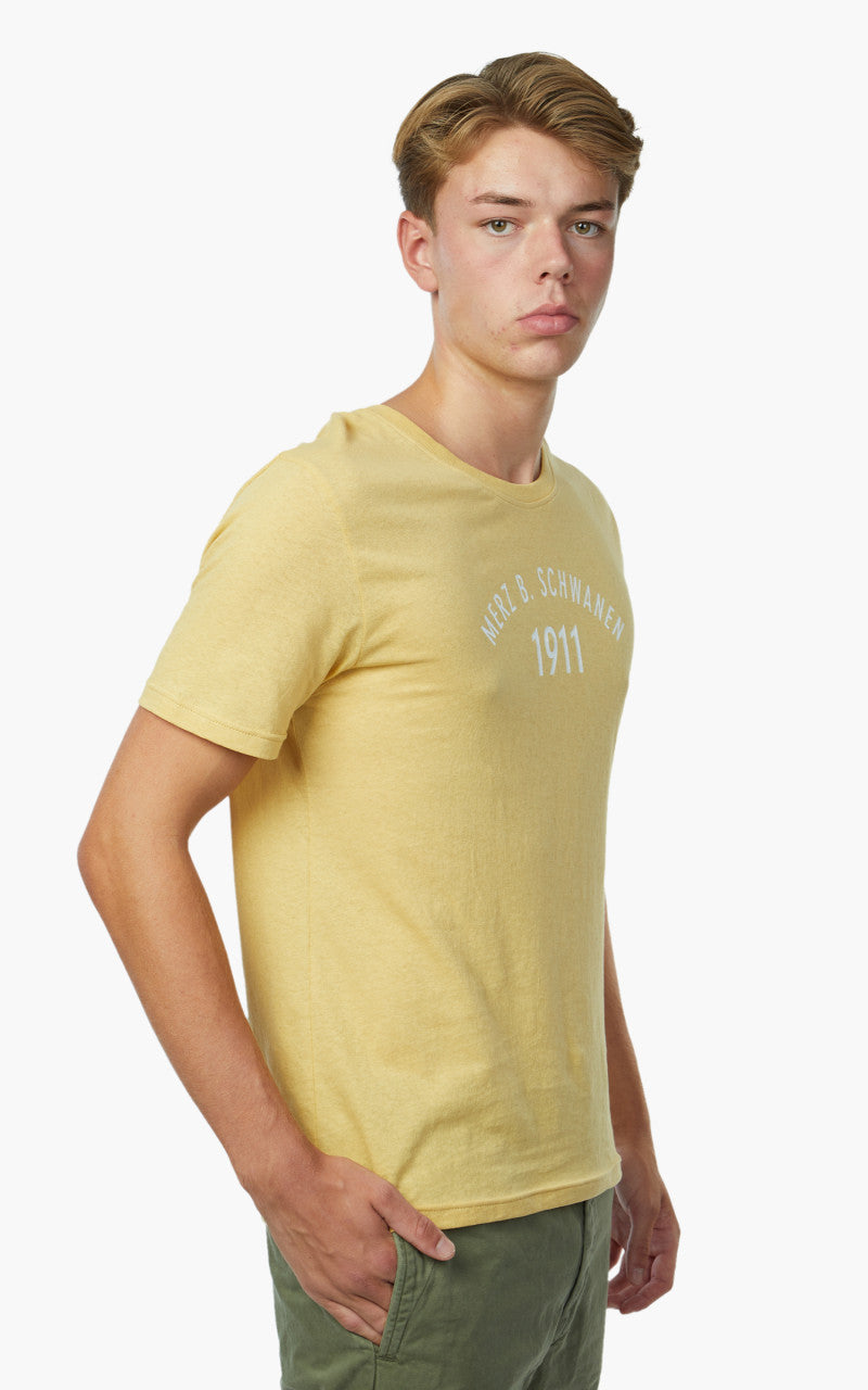 Merz b. Schwanen TRCT40 Crew Neck Print Tee Corn