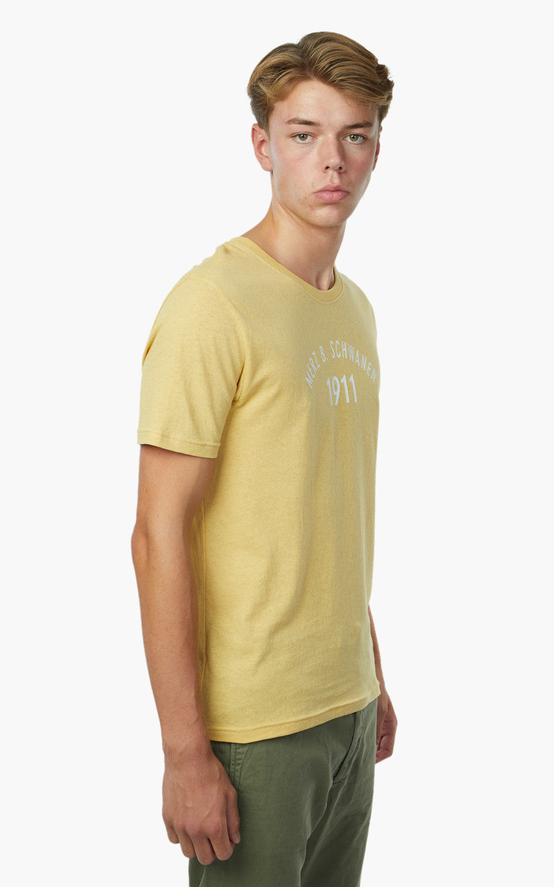Merz b. Schwanen TRCT40 Crew Neck Print Tee Corn