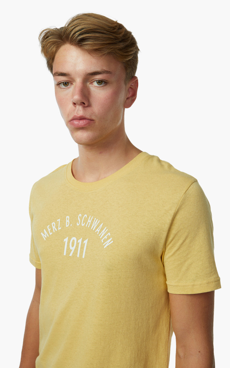 Merz b. Schwanen TRCT40 Crew Neck Print Tee Corn