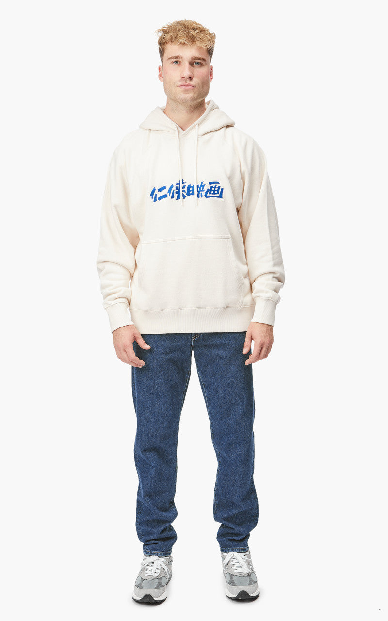 Edwin x Apollo Thomas Ninkyo Eiga Hoodie Sweat Heavy Felpa Whisper White