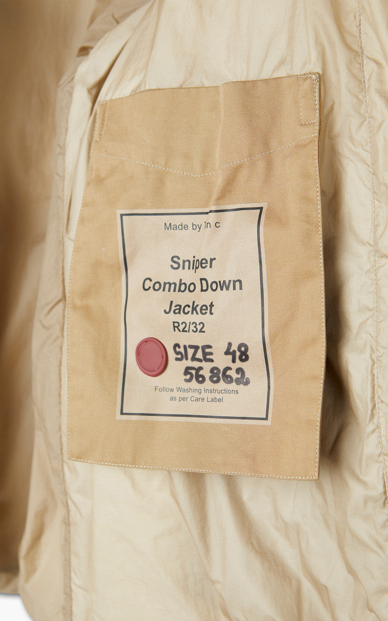 Ten C Sniper Combo Down Jacket Pale Taupe