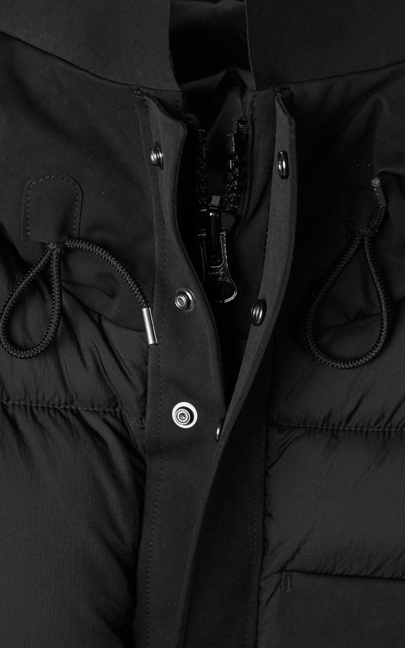 Ten C Cargo Combo Down Jacket Black