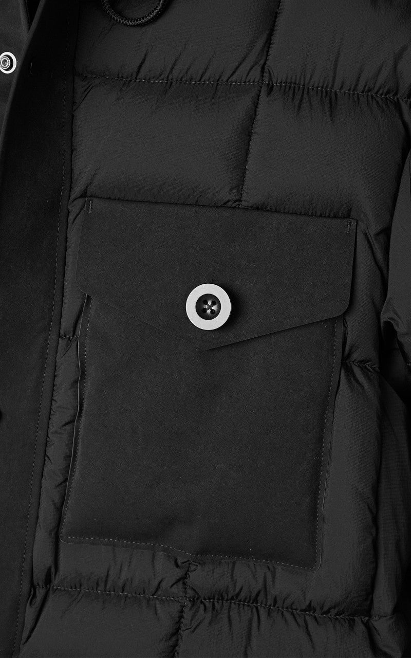 Ten C Cargo Combo Down Jacket Black