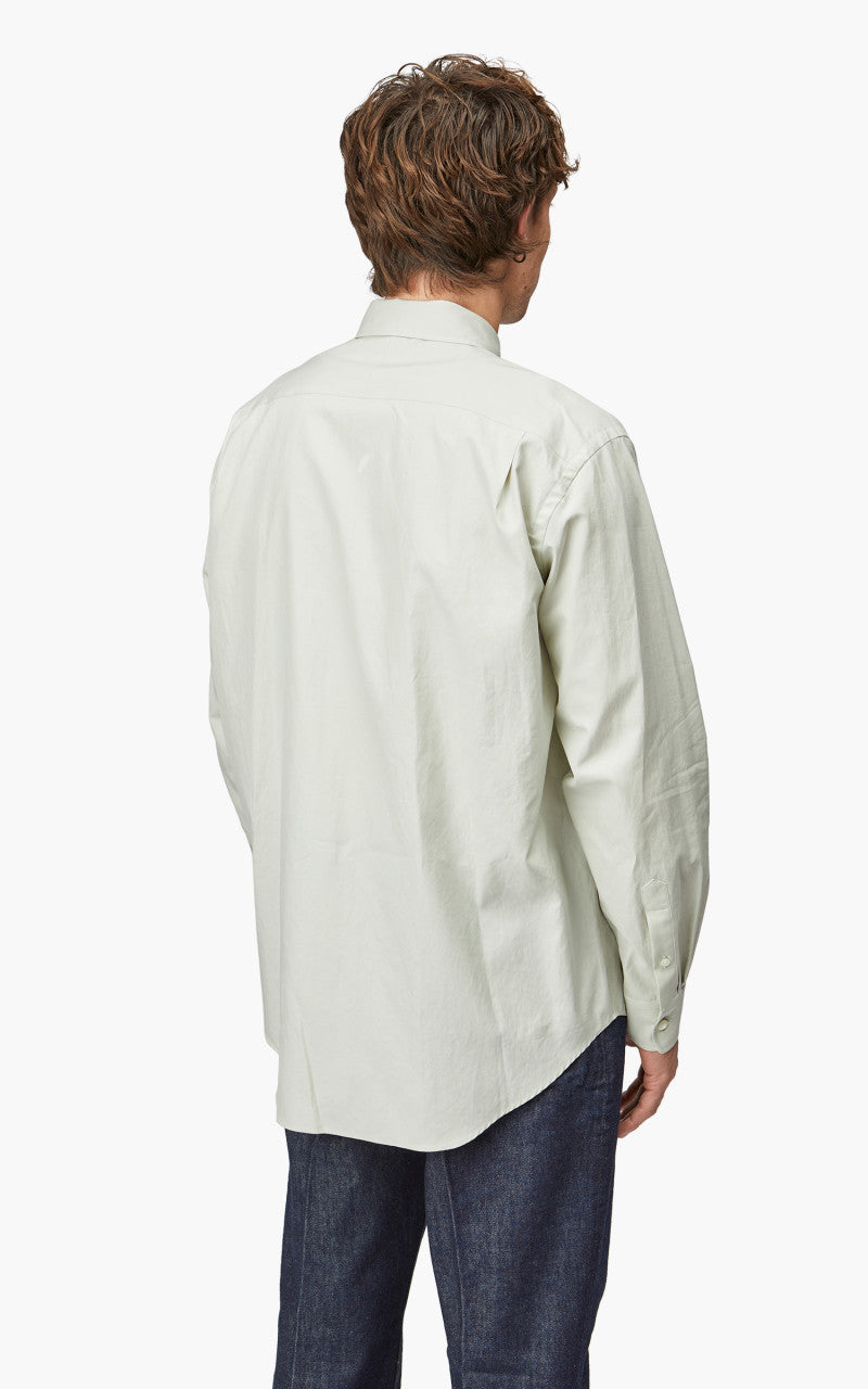 Auralee Washed Finx Twill Shirt Dusty Pale Blue