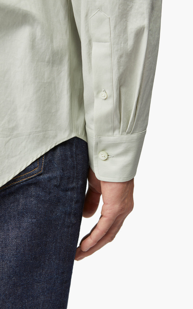 Auralee Washed Finx Twill Shirt Dusty Pale Blue
