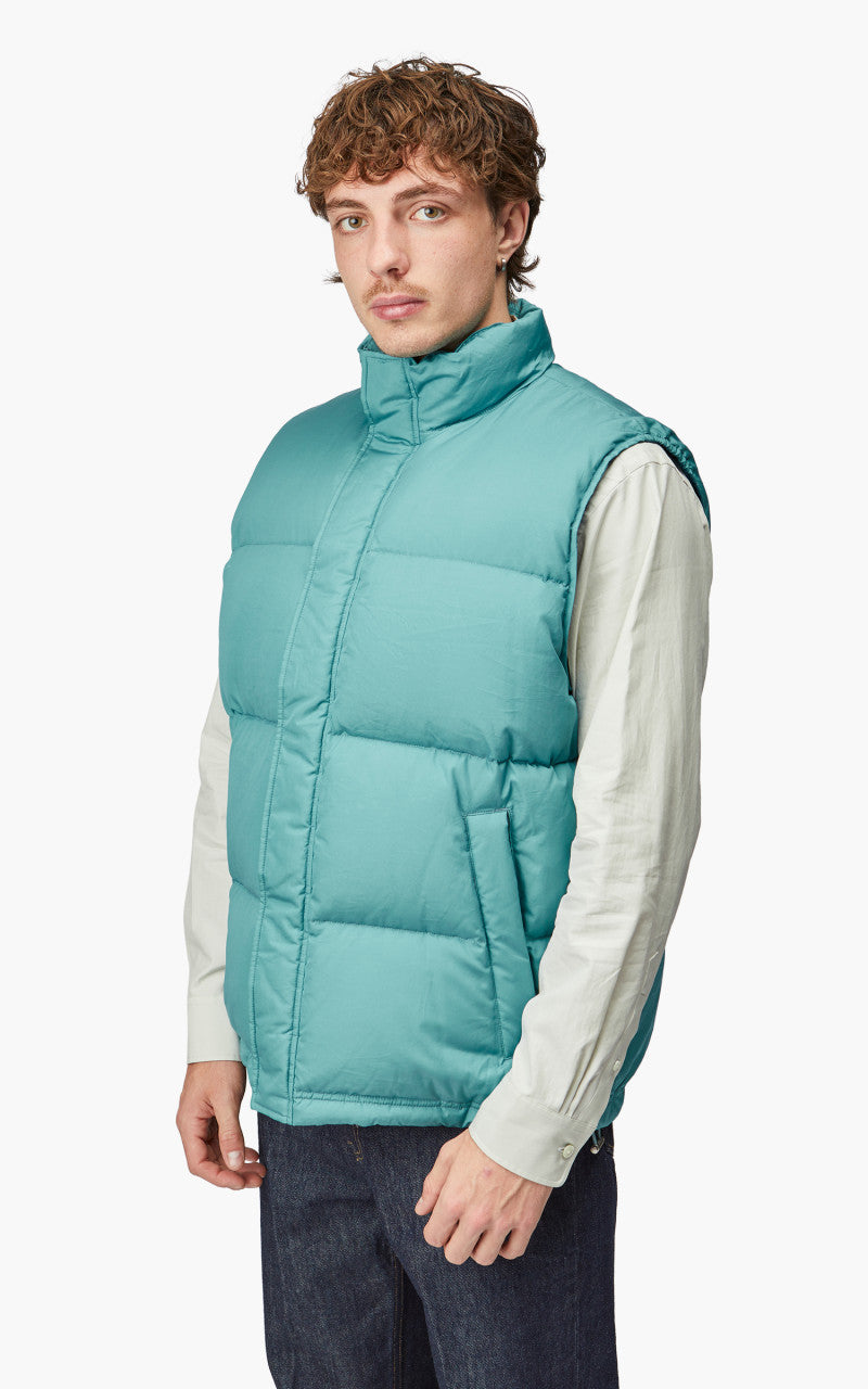 Auralee Suvin High Count Cloth Down Vest Cerulean Blue